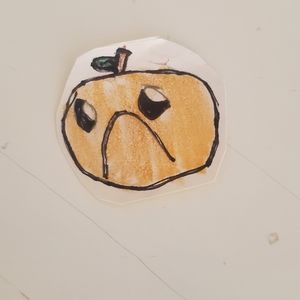 Sad pumpkin sticker